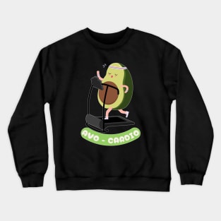 Avo Cardio Avocado Running on a Treadmill Crewneck Sweatshirt